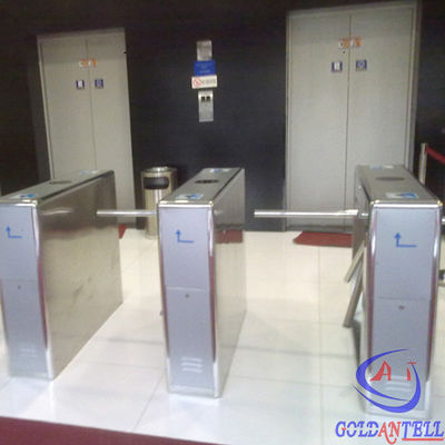 Fingerprint ESD Barcode ID / IC Card Access Control Rfid Tripod Turnstile for Subway Station