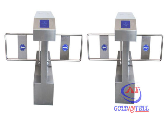 Double motor remote control Swing barrier gate with fingerprint and RFID reader