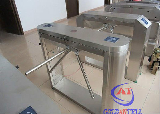 Outdoor Tripod Turnstile Gate , Remote Control train station turnstile Entry