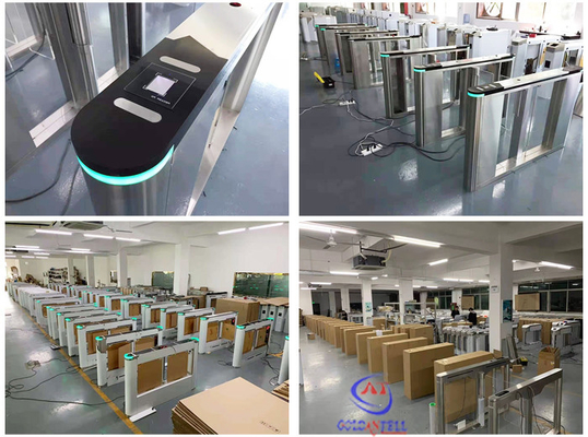 AC / DC Security Turnstile Gate With RFID Fingerprint Facial Recognition Access Control