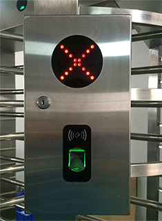 304 Stainless Steel Full Height Turnstile with RFID Fingerprint Access Control