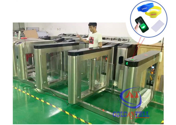 Security Door Access Control Fingerprint Turnstile Waist High Dual RFID Code Reader