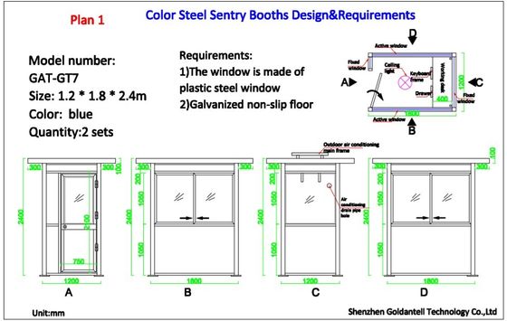 Sentry Security Guard House Watch Box Prefab Police Room In Parking Management
