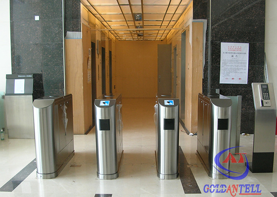Barrera biométrica de la aleta del control de acceso, puerta automática completa de la barrera para la biblioteca/el teatro