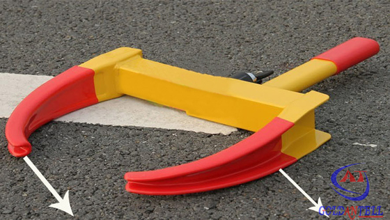La anchura ajustable de la pintura roja vendió la abrazadera de rueda segura para la motocicleta o SUV o pequeño Van