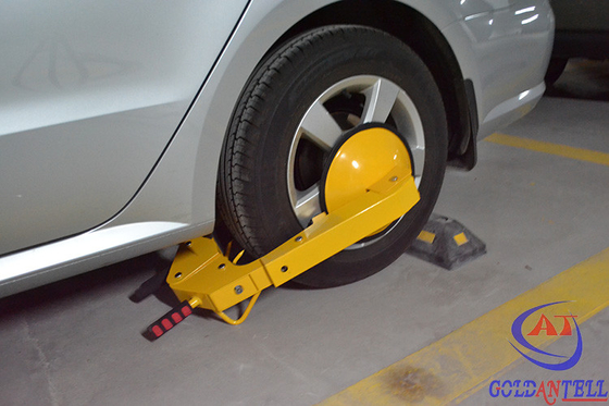 Abrazadera de rueda confiable amarilla A3/roja de acero de coche, cerradura de rueda portátil del vehículo