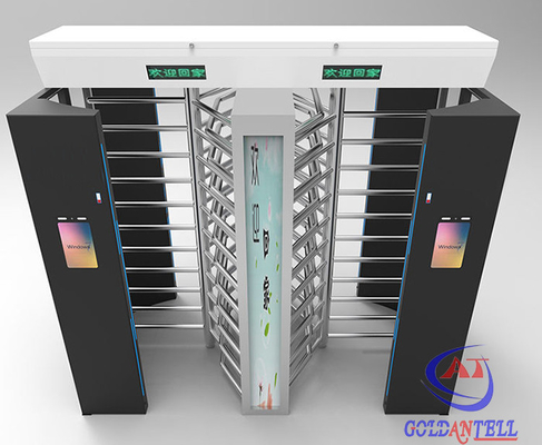 Torniquete giratorio facial 90/120 grados del QR Code de la tarjeta de 304 SUS RFID de la altura completa al aire libre