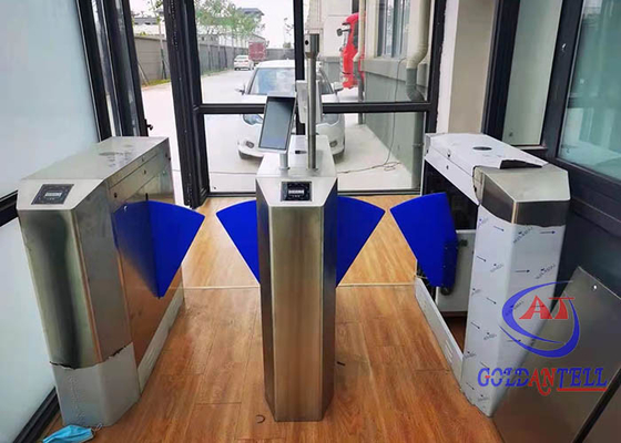 Lector automático del reconocimiento de cara de los SS de la barrera 304 de la aleta del torniquete de la detección del cuerpo RFID