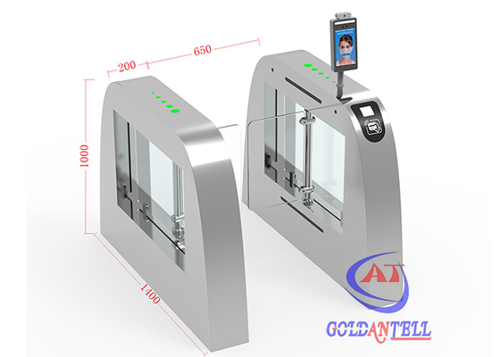 Puerta del torniquete del oscilación del motor servo de la velocidad rápida con la cámara del reconocimiento de cara pantalla de 8 pulgadas
