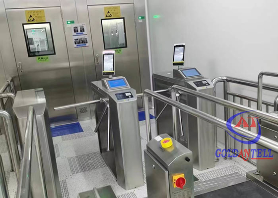 El QR Code toma las huellas dactilares seguridad facial del ESD del torniquete del reconocimiento con la cámara termal