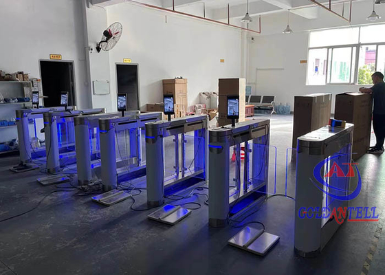 Control de acceso multifuncional del TCP del IP de la aleta del torniquete de poco ruido de la puerta