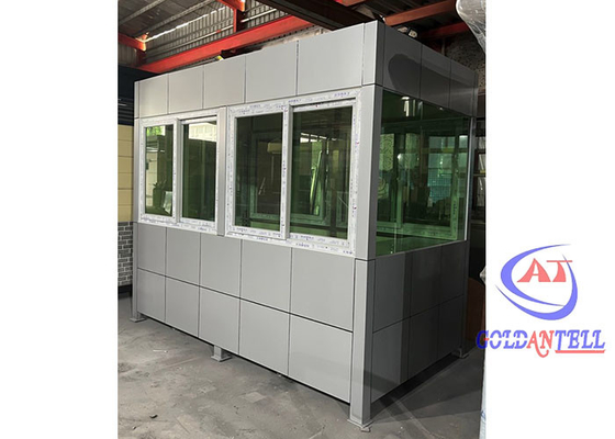 Acero inoxidable al aire libre prefabricado modular modificado para requisitos particulares de la cabina de boleto con la placa de aluminio