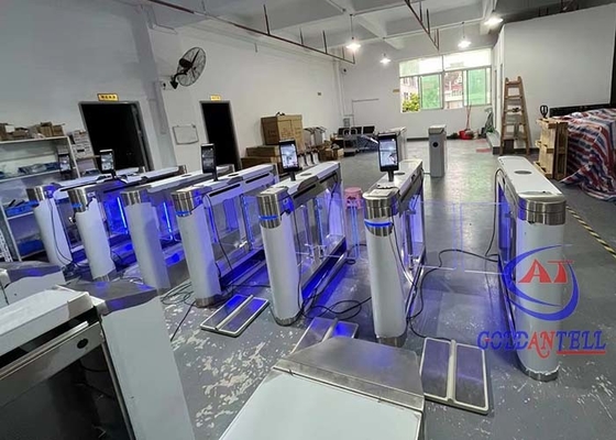 Seguridad de la puerta de cristal automática de la puerta del torniquete de la aleta del paso de la prisión dos alta