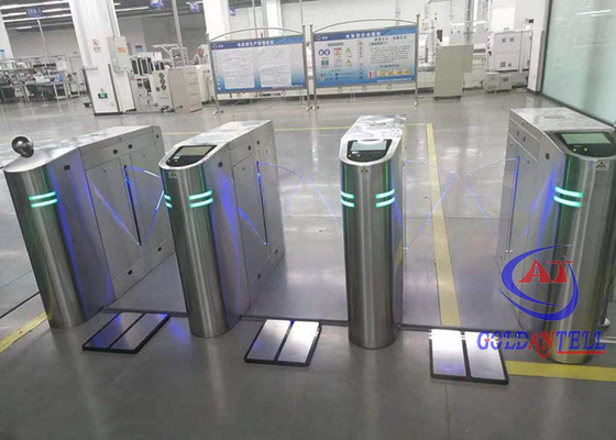 Acero inoxidable 304 de la aleta de las puertas automáticas profesionales de los torniquetes para la entrada de 3 metros de largo