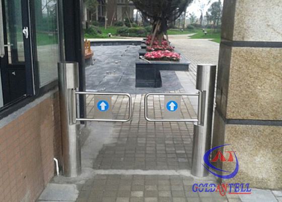 Puerta de la barrera del oscilación del supermercado con funciones pronto de la alarma sana y ligera