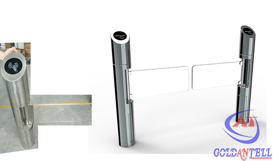 Anchura de cristal de clase superior puerta de la barrera del oscilación de 900 milímetros con el lector de tarjetas