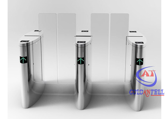 Barrera de cristal del motor de DC del mecanismo de la velocidad del torniquete de la altura automática sin cepillo 1.8meter de la puerta