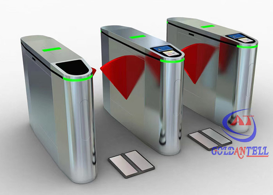 Puerta biométrica del torniquete de la aleta del escáner del mecanismo de la puerta elegante del ESD con software libre