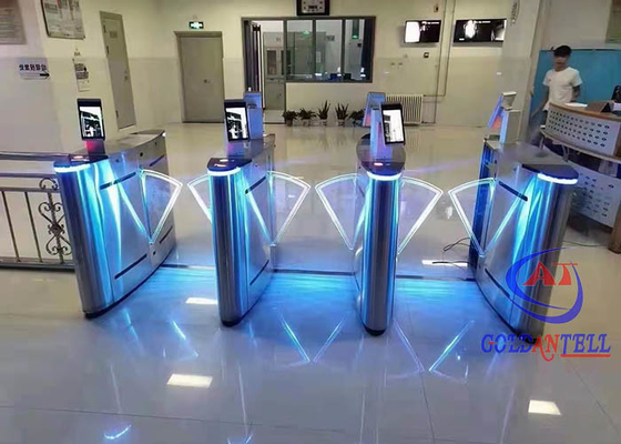 Puerta automática de la barrera de la aleta para la entrada peatonal del edificio de oficinas RFID