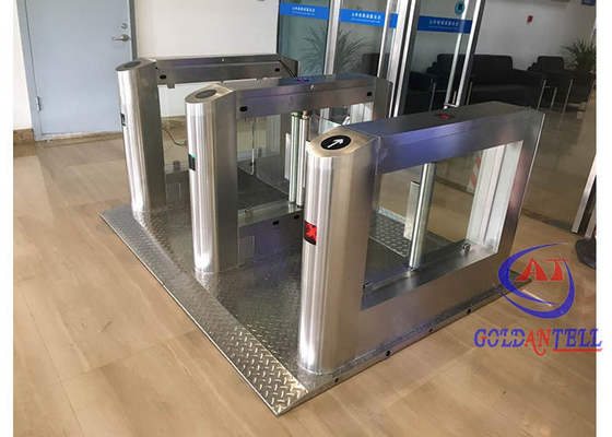 Puerta de cristal biométrica del torniquete del edificio de oficinas del torniquete de la huella dactilar RFID