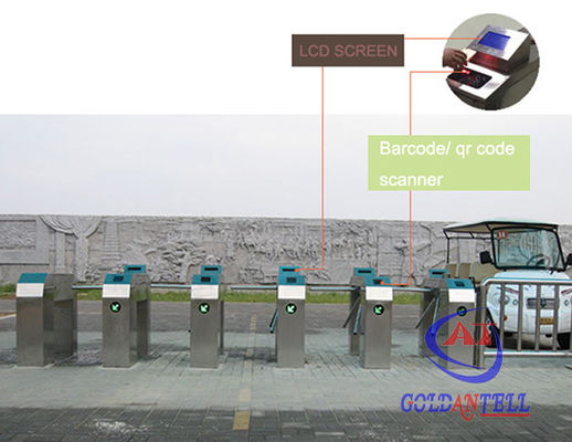 Control de acceso al mecanismo CE Torniquete Torniquete de trípode Puerta de velocidad con código de barras para entrada y salida