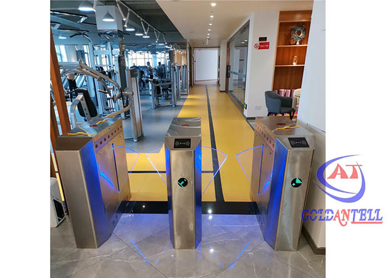 Puerta peatonal del torniquete de la aleta del BI de la entrada del GIMNASIO de la barrera de la puerta SUS304 del escáner direccional de NFC
