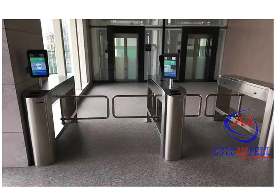 Puerta exterior de barrera de oscilación impermeable con lector de código QR puerto RS485 TCP/IP