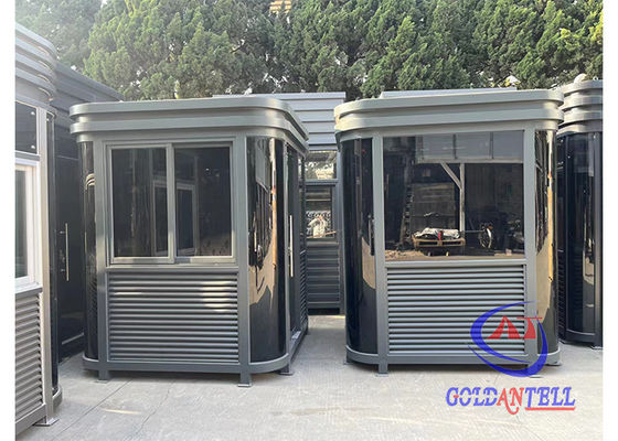Custom Size & Color Portable Security Guard Cabin Channel Steel Tempered Glass Structure