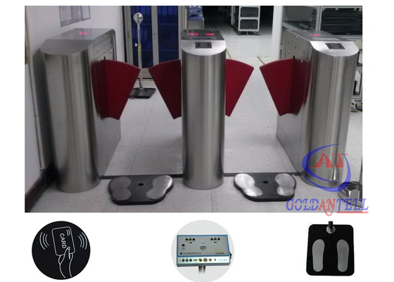 Los torniquetes del control de acceso de los sistemas de la entrada del torniquete agitan la puerta con el inspector del zapato del Esd