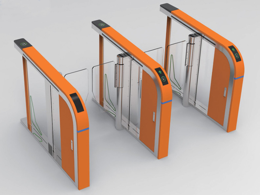 Entrada automática Puerta de velocidad rápida girasol RS485 35-40 Persona / minuto para el edificio de oficinas Lugar público