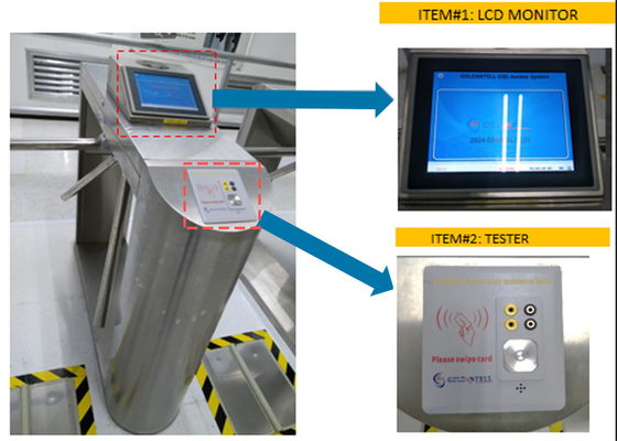 Equipo de prueba ESD integral para el cuerpo humano Herramienta de comprobación antistatico Esd Testador de zapatos con correas de muñeca