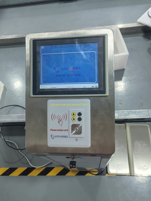 8 pulgadas de pantalla Esd Tester con cinturón de muñeca Calzado Tester antiestático para laboratorio y fábrica