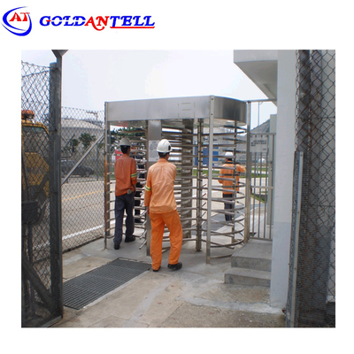 Turnostil de acero inoxidable 304 de altura completa con control de acceso de huellas digitales RFID