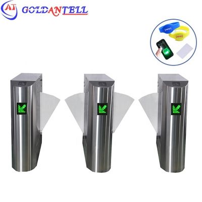 304 Stainless Steel Flap Barrier Gate 1200x300x1000mm NFC RFID Access