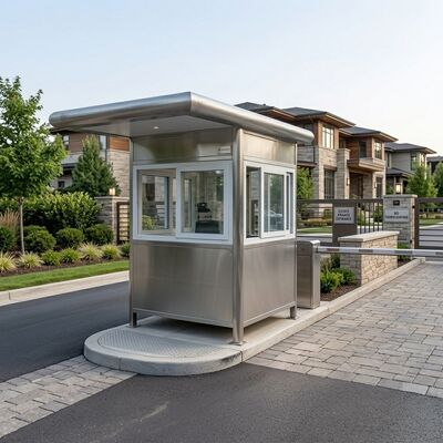 Composite Panels Steel Security Guard House Customizable Gross Weight 320KG 550KG Depend Size Weather Resistant Security Shelter