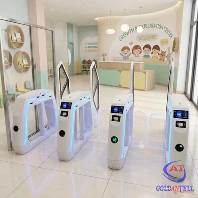 Torniquete giratorio apto para niños con cortina de luz de seguridad visible, barrera de acceso para jóvenes para centros de educación temprana y guarderías, certificado CE