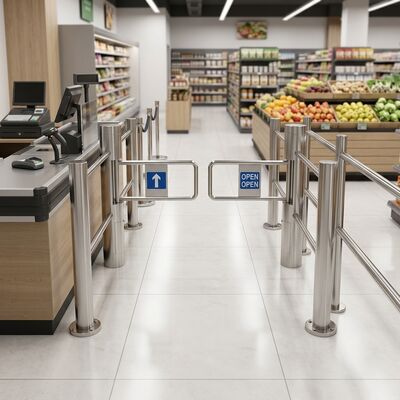 Certificado CE Control de entrada y salida 304SS Puerta giratoria automática del supermercado