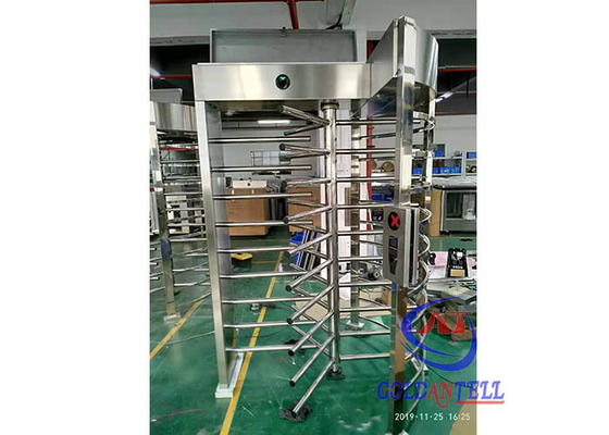 La puerta automática giratoria mecánica del torniquete lleno del cuerpo empuja el acero manualmente inoxidable