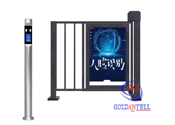 Media puerta de acceso de encargo del reconocimiento de cara de la publicidad al aire libre de la pantalla LCD de los torniquetes de la altura para la entrada que parquea