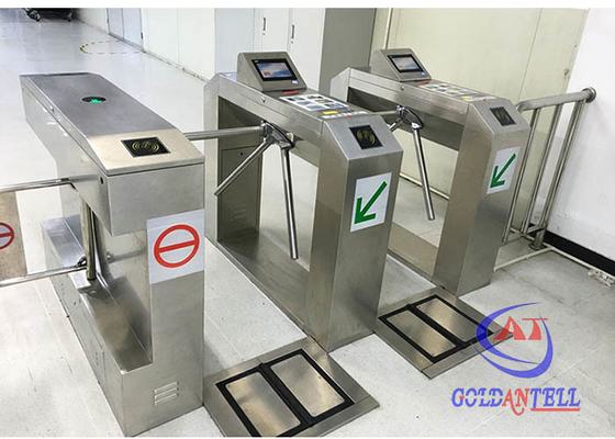 Densamente torniquete de la altura de la cintura del acceso de 1.5m m TCP/IP solo de las eléctricas de la entrada elegante del esd con el sistema de seguridad del nfc