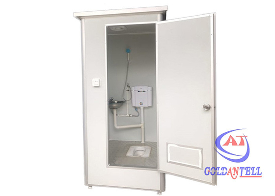 cabina prefabricada de acero de la ducha del retrete Q235 de 1.1x el 1.1x2.3m