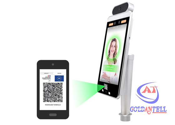 El QR Code de WIFI toma las huellas dactilares el escáner de la temperatura del reconocimiento de cara de la máquina de la atención