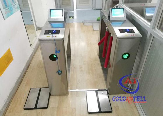 Sistema del control de acceso del torniquete del trípode del ESD con las puertas del ESD Teste del ordenador del pedal del pie y de 8 pulgadas