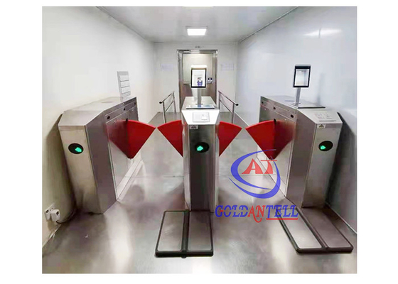 Puerta inteligente de la barrera del control de trayectoria peatonal del torniquete de la aleta de SUS304 Esd