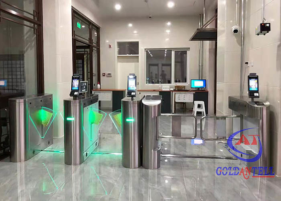 Puerta reconocida cara multifuncional del escáner de la seguridad del control de acceso de la puerta del torniquete de la aleta