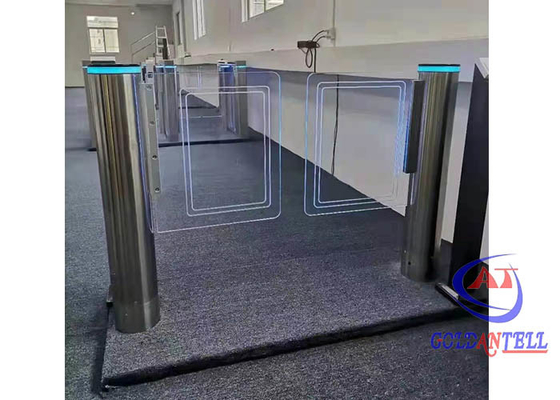 Brazo de acrílico de la entrada de la seguridad los 60-110cm del torniquete peatonal del oscilación con el motor sin cepillo