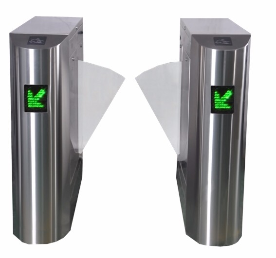 Torniquete de acero inoxidable automático lleno bidireccional hasta la cintura de la aleta del control de acceso de la velocidad rápida del certificado del CE del interfaz del RFID