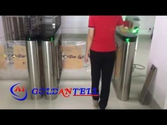 GAT-686 Puerta de velocidad puerta de barrera de oscilación integrada con código QR código de barras y lector de tarjetas RFID