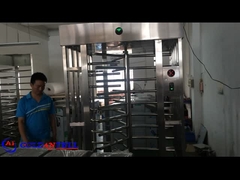 GAT-504 de entrada única con torniquete completo con lector de tarjetas y lector de control de huellas dactilares